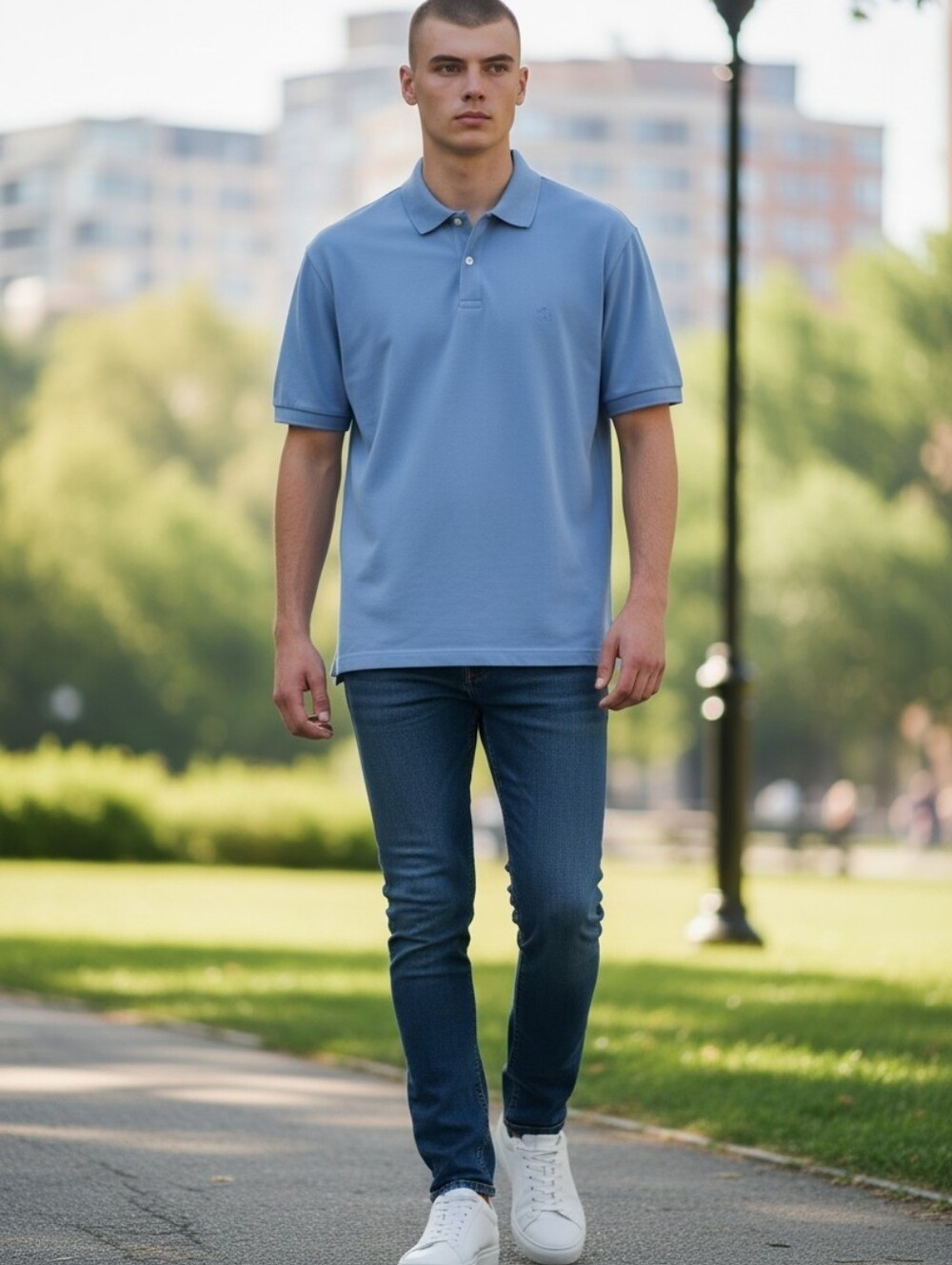 Brooks Brothers Men's Light Blue Polo Shirt Sz Large